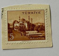 Mektup Zarfından Kesilmiş  / Postadan Geçmiş Pul Filateli - TÜRKİYE MALATYA , 5 PARA - Türkiye Cumhuriyeti
