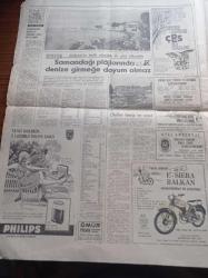Hürriyet Turizm Gazetesi - 16 Haziran 1965 - Akdeniz - İçel Doğu Akdeniz'in Bir Turist Cennetidir - Ucuz Temiz Otel - Marmaris'e Kabilse Denizden Gidiniz - Kolonyacılık Türkiye'de Sanayi Kolu Haline Geldi - Tarih Güzellik Ve Güneş Diyarı Fethiye - Samandağı Plajlarında Denize Girmeğe Doyum Olmaz - Manavgat - Alanya - Kleopatra'nın Deniz Banyosu Yaptığı Ve Guruplarını Seyrettiği Belde - Sorgun Ve Homa