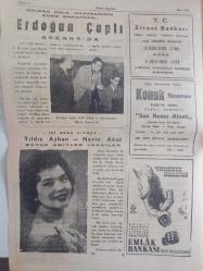 Radyo Gazetesi Siyasi Radyo ve Sanat Dergisi - 26 Mart 1958 - Mualla Mukadder Evleniyor - Demekki Olabiliyormuş - Rüştü Şardağ - İzmir Radyosuna Müzik Şefi Lazım - İlhami Tanselle Konuşan: Mualla Mukadder Celal Şahin'le Evleneceğini Söyledi - Rüştü Şardağ Ankara ve İstanbula Gidiyor - Erdoğan Çaplı Ankara'da - Halil Aksoy - A. Gazi Ayhan İstanbul'dan Teklif Aldı - Daldan Dala Programının Eşsiz Sanatkarları - Erdoğan Çaplı Ankara'da - İki Genç Kıymet - Yıldız Ayhan - Nevin Akol - Büyük Ümitler Verdiler - Ziraat Bankası Reklamı - Emlak Bankası Reklamı - Devlet Tiyatro ve Opera Sanatkarlarını Tanıtıyoruz - Mesude Çağlayan Emin Gündüz İzmir'de - İlhami Tansel'le Konuşma - Tayyare Sineması - Şen Bar - Saray Sineması - İzmir Radyosuna Müzik Şefi Lazım - İnci Sineması - Karşıyakalı Genç Avukat ve Demirdöven - Nevin Demirdöven - Halil Aksoy - Celal Şahin - Ümitsiz Aşk Filmi - Yıldız Sineması fotoğraf ve haberi - Tam Takım Dergi