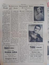 Radyo Gazetesi Siyasi Radyo ve Sanat Dergisi - 26 Mart 1958 - Mualla Mukadder Evleniyor - Demekki Olabiliyormuş - Rüştü Şardağ - İzmir Radyosuna Müzik Şefi Lazım - İlhami Tanselle Konuşan: Mualla Mukadder Celal Şahin'le Evleneceğini Söyledi - Rüştü Şardağ Ankara ve İstanbula Gidiyor - Erdoğan Çaplı Ankara'da - Halil Aksoy - A. Gazi Ayhan İstanbul'dan Teklif Aldı - Daldan Dala Programının Eşsiz Sanatkarları - Erdoğan Çaplı Ankara'da - İki Genç Kıymet - Yıldız Ayhan - Nevin Akol - Büyük Ümitler Verdiler - Ziraat Bankası Reklamı - Emlak Bankası Reklamı - Devlet Tiyatro ve Opera Sanatkarlarını Tanıtıyoruz - Mesude Çağlayan Emin Gündüz İzmir'de - İlhami Tansel'le Konuşma - Tayyare Sineması - Şen Bar - Saray Sineması - İzmir Radyosuna Müzik Şefi Lazım - İnci Sineması - Karşıyakalı Genç Avukat ve Demirdöven - Nevin Demirdöven - Halil Aksoy - Celal Şahin - Ümitsiz Aşk Filmi - Yıldız Sineması fotoğraf ve haberi - Tam Takım Dergi