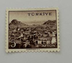Mektup Zarfından Kesilmiş  / Postadan Geçmiş Pul Filateli - TÜRKİYE AFYON , 5 PARA - Türkiye Cumhuriyeti