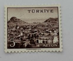 Mektup Zarfından Kesilmiş  / Postadan Geçmiş Pul Filateli - TÜRKİYE AFYON , 5 PARA - Türkiye Cumhuriyeti