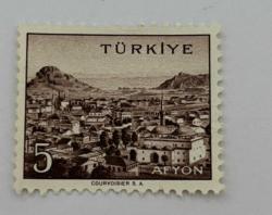 Mektup Zarfından Kesilmiş  / Postadan Geçmiş Pul Filateli - TÜRKİYE AFYON , 5 PARA - Türkiye Cumhuriyeti