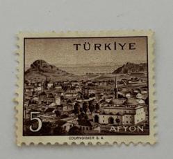 Mektup Zarfından Kesilmiş  / Postadan Geçmiş Pul Filateli - TÜRKİYE AFYON , 5 PARA - Türkiye Cumhuriyeti