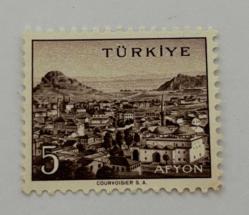 Mektup Zarfından Kesilmiş  / Postadan Geçmiş Pul Filateli - TÜRKİYE AFYON , 5 PARA - Türkiye Cumhuriyeti