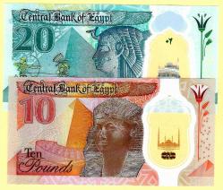 MISIR EGYPT 10-20 Pounds P New POLYMER 2022-23 UNC (15 810) ÇİL