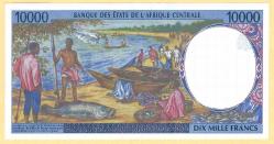 CENTRAL AFRICAN STATES GABON 10,000 10000 FRANCS P-405Lf 2000 UNC (15 832) ÇİL