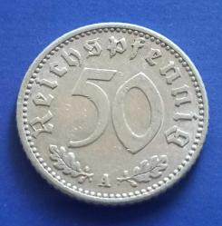 Almanya 1935 A 50 Reichpfennig Çil