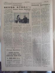 Radyo Gazetesi Siyasi Radyo ve Sanat Dergisi - 27 Mayıs 1959 - Radyo Faaliyetinde Enerjik Hareketi - Taner Doğan Onat - Sevda Aydan - Radyo Sanatkarlarının Bir Dinlenme Yeri Olmalıdır! - İzmir Radyosu Ne Durumda - Genç ve Sevilen Sanatkar: Nurhayat Ünsaldı - Bir Yazı Dolayısıyla: Sanatta Tefrikçilik ve Irkçılık Hakkında Düşünceler - Soprano Sevda Aydan'la Sezon Sonu Hasbihal - İlhami Tansel - Ziraat Bankası Reklamı - Mevsimin Son Operası: Madame Butterfly - Şen Bar - İzmir Radyosu Mensupları Arasında Ahenksizlik - Genç Ses Sanatkarlarımızdan: Kutlu Payaslı - Tayyare Sineması - İki Sevgi Arasında Filmi - İzmir Radyosu Ne Durumda - Saray Sineması - Şehvet ve Mahmuz Filmi - Yıldız Sineması - Hürriyet Şehitleri Filmi - Emlak Bankası Reklamı fotoğraf ve haberi - Tam Takım Dergi