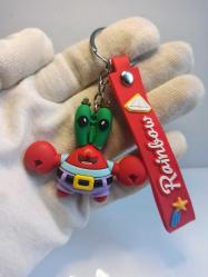 Sünger Bob Square Pants Mr. Krab silikon anahtarlık