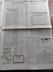 Güneş Gazetesi - 9 Nisan 1987 - Safiye Ayla Anlatıyor Yazı Dizisi - Yaşar Kemal Uygarlık Kitaba Saygıdır - Fikret Hakan - Aziz Nesin - Beşiktaş Eski Kaptanı Necdet'e Sazlı Sözlü Jübile - Fenerbahçe'de Olaylar Bitmiyor - Feyyaz Uçar - Radyasyon Evlatlarını Yiyor - Çay Kur Genel Müdürü'nden Sonra Türkiye Atom Enerjisi Başkanı Da Görevden Alındı - Ahmet Yüksel Özemre - Yılmaz Telatar - Erdal İnönü Ege Barış Denizi Olmalı - Banker Kastelli Temize Çıktı - Ege İçin Tek Yol Lahey - İsmail Cem