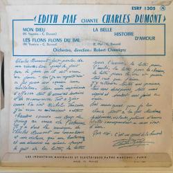 Edith Piaf Chante Charles Dumont - Mon Dieu / Les Flons Flons Du Bal / La Belle Histoire D'Amour / 45'lik EP