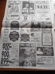 Sabah Gazetesi - 6 Şubat 1993 - Turgut Özal Adnan Kahveci'nin Ölümü İle Yıkıldı - Adnan Kahveci Ölüm İlanı - Ahmet Kaya - Mogadişu'da Atatürk Okulu - Aziz Nesin Silah İstiyor - SHP'lilerin Kontrgerilla Önergesi Erdal İnönü'den Döndü - Üniversiteli Gençler Milli Eğitim Bakanının Dahi Kim Olduğunu Bilmiyor - Hikmet Çetin - İsmet Sezgin - Yıldırım Aktuna - Cavit Çağlar - Fikri Sağlar - Beyoğlu'na Yeni Kültür Merkezi - Tarık Akan