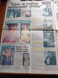 Sabah Gazetesi - 11 Haziran 1987 - Perihan Abla Dizisinin Gurur Günü Başbakanlık Kupası Eskişehirspor'un - Kupa Zalad'a Yakıştı - Lacoste'un Patronunu Kızdırdık - Manukyan'dan Genelev Yaptıran ANAP'lı Başkana Hediye Araba - THY Genel Müdürü Yılmaz Oral Paşa Yolcu - Turgut Özal İnönü'yü Yenik Pehlivanlara Benzetti