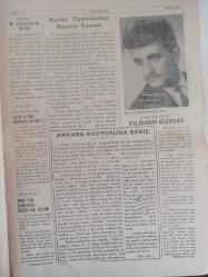 Radyo Gazetesi Musiki Tiyatro ve Opera Dergisi - 25 Temmuz 1962 - Sanatkarlar Danıştaya Baş Vuracaklar - Sevda Aydan Bulgaristan ve İtalya'ya Gidiyor - Devlet Konservatuarında Milli Oyunlar - Değerli Bariton: Özcan Sevgen İtalya'ya Gitti - Folklör Yıldızları Şahinler Odeon Plaklarında - Türkiye'de Radyo - Halk Oyunları ve Halk Türküleri Federasyonu - Mikrofon Arkası - Mefharet Atalay Ankara'da - Musiki ve Müneccimlik - Hüseyin Sadettin Arel - Üstat Muzaffer Sarısözen'in Kitabı - Esen Altan Babasını Kaybetti - Nurettin Çamlıdağ Başın Sağ Olsun - Devlet Tiyatrosunun Başarılı Turnesi - Ankara Radyosuna Bakış - Genç Sanatkar Yıldırım Gürses - Yıldırım Gürses - Nurettin Çamlıdağ Başın Sağ Olsun - Piyano Üzerine Fıkralar - Beyhan Akını - Sıtkı Kaşlı Saatçi - Moda Terzihanesi - Neriman Minareci fotoğraf ve haberi - Tam Takım Dergi