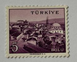Mektup Zarfından Kesilmiş  / Postadan Geçmiş Pul Filateli -  TÜRKİYE BOLU , 5 PARA - Türkiye Cumhuriyeti