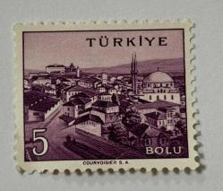 Mektup Zarfından Kesilmiş  / Postadan Geçmiş Pul Filateli -  TÜRKİYE BOLU , 5 PARA - Türkiye Cumhuriyeti