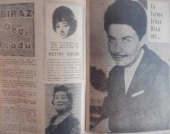 Tercüman Gazetesi İlave Eki Ses, Tiyatro ve Sinema Mecmuası Dergisi - 12 Eylül 1962 - Sayı:11 - Yıldız Tezcan - Filiz Akın - Biz Bize - TürkFolklöründe Bir Renk - Müfit Kiper - Eyüp Uyanıkoğlu - Adnan Pekak - Minik Haberler - 6 Muzip Müzisyen - Erol Erginer - Ergün Dinç - Turgut Dalar - Müfit Kiper - Vasfi Uçaroğlu - Tanju Okan - Patronlar Konuşuyor - Semaverli Çay Mucidi Recep Özgen - Minik Hikaye Çırak - Hasan Oktay - Evlenmek İstiyorum - Bir Film Böyle Çevrildi - Handan Adalı - İki Güzelli Film - Dört Nişanlılık Hikayesi - Orhan Günşiray - Genç Şairler - Biraz Dedikodu - Nezihe Güler - Ya Fatma Girik Erkek Olsaydı - Sinan Subaşı - Tarihte Moda - Tamara - Bir Ziyaretçimiz Vardı - Sabahattin Ildız - Dizgi Makinesinde Operatör Nihat Üstaya Yardım Etti - Ayten Alpman - İsmet Sıral ile İsveç'de Bulunan Ayten, On Yıl Sonra Çekilecek - 7 Yıllık Evlilik - Aynur Akın - Bir Mecmuanın Ses Kraliçesi Seçilmişti fotoğraf ve haberi - Tam Takım Dergi - Ciltten Çıkmadır