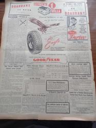 Vatan Gazetesi - 23 Ocak 1954 - New York Celal Bayar'a Hazırlanıyor - İngiltere Büyükelçisi Sir James Baker Geliyor - Şehir Tiyatrosu Sanatkarlarından Perihan Yanal'ın Cenazesi Kaldırıldı - Marilyn Monroe En Sevilen Kadın Artist - Komünistler Esirleri Almıyorlar - Ahmet Emin Yalman Amerika'da Bize Gösterilen Sevgi Tahminin Üstünde - Papağos da Kıbrıs'ın İlhakını İstedi - 70 Bin Liralık Adam Açlıktan Öldü - Pal Jiletleri - Yeşilırmak Dondu - Buz Revüsü - Türk Gök'ü 1 Manevralar Yapılıyor - Safiye Ayla Şahit Olarak Dinlenecek - Sultan Birinci Ahmet'in Sünnet Düğünü Muammer Baykan - Karaköy'de Yeraltı Geçitleri - Hindu Ayini - İlk Atom Denizaltısı Dün Denize İndirildi - Bedri Koraman - 1954'de Fen Sahasında Ne Gibi Yenilikler Olacak - Üçüncü Dünya Harbi 1963 de Olacakmış - Albert Camus Veba Romanı - Kışa İlanlar - Fenerbahçe Beykoz İle Karşılaşıyor - Radyo Fabrikası Kuruluyor - İktisat ve Piyasa - Ege'de 69 Milyon Kilo Tütün Satıldı - Bugün Yapılacak Futbol Maçları