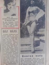 Tercüman Gazetesi İlave Eki Ses, Tiyatro ve Sinema Mecmuası Dergisi - 12 Aralık 1962 - Mediha Demirkıran - Aysel Tanju - Biz Bize - 3 As - Neriman Altındağ Tüfekçi - Nida Tüfekçi - Alaaddin Palandöken - Sazı Dile Getiren Dişçi - Hem Ses Hem Keman - Nursal Ünsal - Tarihde Moda - Filiz Borak - Ve Bugün de Deri Ceketli Gençlerin Modası - Sevilen Bir Caz Şarkısı - Yarının Genç Şairleri - Üsküdarlı Necati Tokyay - Eşşekli Yıldızlar - Sami Hazinses - Ayşe Abla - Şakadan Damlacıklar - İkisi de Evli Değil! - Turgut Özatay - Semra Sar - Sahne ve Perdenin Bekarları - Muzaffer Hepgüler - Fatma Girik - Yılmaz Duru - Semra Nuray - Polat Tezel - Yalçın Otağ - Zeki Müren - Filiz Akın - Celal Sururi - Muzaffer Hepgüler - Sedat Demir - Ne Var Ne Yok - Suzan Yakar - Ayşecik - Aysel Tanju - Efkan Efekan - Şantöz Mehlika - İyi Yetişti - Muvakkar Ekrem Talu fotoğraf ve haberi - Tam Takım Dergi - Ciltten Çıkmadır