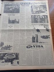 Vatan Gazetesi - 29 Ocak 1954 - Celal Bayar Dünya Karşısında Türkiye'nin Durumunu Anlattı - Başmuharririmiz Ahmet Emin Yalman'dan Telsizle - Tuzla'da Samsun Treninin Dört Vagonu Devrildi - İngiltere Dışişleri Bakanı Eden - Millet Partililer Yeni Bir Parti Kuruyorlar - Haşim Mardin Aleyhine Yeni Bir Dava Açıldı - Demokrat Parti Seçim Beyannamesini Hazırlıyor - Başbakan Adnan Menderes - Millet Partisi Eski Başkanı Mustafa Kentli - Milli Eğitim Bakanı Rıfkı Salim Burçak - Tevfik Fikret Aşiyan Müzesi Halkın Ziyaretine Açıldı - Saint Benoit Kız Lisesinde Hadise- Ernest Hemingway Kimdir Yazı Dizisi - Albert Camus Veba Romanı Yazı Dizisi - Amerika Birleşik Devletleri Kongre Binası Capitol - Dünya Futbol Şampiyonası - Küçük Kemal Kupası Boks Maçları - Futbol Federasyonu Başkanı Orhan Şeref Apak - Sümerbank - Madalya Alan Kore Kahramanları - Kininli Baş Diş Grip Ağrılarına Karşı - Good Year - Poker Play Traşbıçağı - Bulmaca - Radyo
