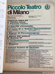 IL DRAMMA 40' Anno No 337 1964 : Mensile Di Commedie Di Grande Interesse Diretto Da Lucio Ridenti - İtalyanca Dergi (Hafif Yıpranmaları Mevcuttur)