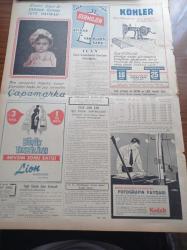 Vatan Gazetesi - 8 Şubat 1954 - Ahmet Emin Yalman - Cumhurbaşkanı  Celal Bayar San Francisco'ya Vardı -Ahmet Emin Yalman - Artan Nüfusa Göre 523 Milletvekili Seçilecek - Demokrat Parti'den Çekilenler Bir Beyanname Yayınladılar - Dörtler Bugün Gizli Toplanacak - Başbakan Adnan Menderes Ankara'ya Döndü - Amerika'da Türkiye Sevgisi Yer Etmiştir - Türk Gökü 1  Manevraları Bugün Başlıyor - Artan Nüfusa Göre 523 Milletvekili Seçilecek - Kömür Vesika İle Dağıtılmaya Başlandı - Kıbrıs'lılar Kültür Cemiyeti Kongresi - Asma Köprü Ve Metro İçin Çalışmalar - Türk Parasının Değeri - Hidrojen Bombasının Tecrübe Hazırlıkları - Hamdi Helvacı Yılmadan Çalışmak İstiyor - Cem Kurt Çizen Bedri Koraman - Albert Camus Veba Romanı Yazı Dizisi - İntihar Eden Mucid H. Armstrong - Cemiyet Hayatı - Tiyatrolar - Cibali Karakolu- İstanbulspor İle Adalet Berabere Kaldılar - Avustralya Ve 1956 Olimpiyat Oyunları - Basketbol Maçları - Sümerbank - Köhler Dikiş Makinası - Çapamarka - Kodak - Dermojen - Lion Mağazası