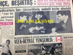 GÜNLÜK SPOR GAZETESİ - 5 EKİM 1958 - FENERBAHÇE, BEŞİKTAŞ 1958 DERBİ MAÇI, TAKIM İLK 11'LERİ - MUVAKKAR E. TALÜ - NECDET APAK SİGORTACILIK - ORHAN ŞEREF ''KİMSENİN GÖZ YAŞINA BAKMAYACAĞIZ'' - CAN BARTU - LEFTER - VEFA, BEYKOZ MAÇI - ŞEREF KÖYLÜBAY - İHSAN BİRİCİK - SADETTİN GÜRSESLİ - MEVCUATA PEŞİN PRİM, BUPĞDAY BANKASI - DİLAVER UZGÖREN - CAVLI ÇULFAZ - M. REŞİD BAYBURD - AMERİKAN DERSANESİ - AKBANK REKLAMI - NAZİF OTURGAN - AYDOĞAN BECİT - ÇEPÇEVRE VATAN - MUVAKKAR E. TALÜ - KREMLİ PURO TUVALET SABUNU REKLAMI - NAZMİ BİLGE