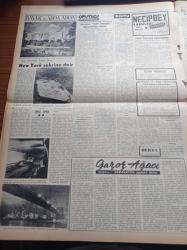 Vatan Gazetesi - 21 Şubat 1954 - Irak'ta İttifaka Girmek İstiyor - Dört Gangster Tekel Deposu Bastı - Cumhurbaşkanı Celal Bayar Resmi Ziyaretini Bitirdi - Yeni Patrona Halil'ler - İsmet İnönü Kurultay İçin Bir Tebliğ Yayınladı - Şehit Teğmen Rüştü Arer'e En Büyük Amerikan Nişanı Veriliyor - Churchill'in Balmumu Heykeli Kırıldı - Kıbrıs İlhalçıları Telaş İçinde - Tahran Genel Evlerine Çin Seddi Çekildi - Yedikule Rehabilitasyon İstasyonu Açıldı - Scala Buz Revüsü - Almanya'ya 6 Atom Topu Daha Geldi - Küba'da Kaçırılan Çocuk Bulundu - Şehir Dram Tiyatrosunda Gelin - General Ali Fuat Cebesoy'un Siyasi Hatıraları Yazı Dizisi - Enver Paşa - Kanuni Süleyman'ın Ölümünden Sonra - Sinemanın Yıldızı Clark Gable Paris'te Tebdil Geziyor - New York Şehrine Dair - Sabahattin Kudret Aksal Gazoz Ağacı - - FIAT Arazi Arabaları - Doğubank - Turist Otel