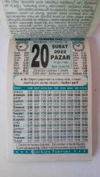 TÜRKİYE GAZETESİ TAKVİMİ 20 ŞUBAT 2022