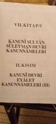 Osmanlı Kanunnameleri ve Hukuki Tahlilleri - 7/1. Kitap Kanuni Devri Kanunnameleri (4 ) - 7/2 KİTAP 2. SELİM DEVRİ KANUNNAMELERİ