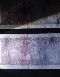 5.EMİSYON 7.TERTİP 2 ADET SERİ TAKİPLİ 50 LİRALAR ÇİL KONDİSYONDA