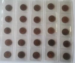 ALMANYA  25 ADET  1 PFENNIG 1950 - 1969 .....