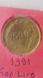 Türkiye 1991 500 lira
