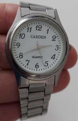 HONGKONG-ÇİN CARDEN QUARTZ MARKA PİLLİ BEYAZ KADRANLI ÖZEL KORDONLU MUHTEŞEM KOL SAATİ C1A2R1D NADİR