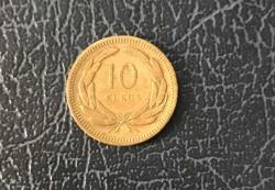 1956 CUMHURİYET MADENİ PARALARI  10 KURUŞ ( KENAR YAZILARI TERS )