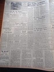 Yeni İstanbul Gazetesi - 13 Nisan 1956 - İsmet İnönü Başvekil Adnan Menderes'e Çok Sert Bir Cevap Verdi - Celal Bayar ve Adnan Menderes'in Dün Gezdiği Tesisler - Refik Halid Karay Yeni İstanbul'da - Mısır Fedaileri Telaviv'de Bir Mektebe Baskın Yaptı - Grace Kelly Dün Monaco'ya Vardı - Türk Hava Yolları İdare Meclisi Reisi Rıza Çerçel İstifa Etti - En Güzel Mevlid Bestesine 10 Bin Lira Vereceğiz - İstanbul Teknik Üniversitesi Sanat Kulübü Sahnesi - Siyasi Partiler Tarihimizde Müstakillik Hareketleri - 5. Türk Tarih Kurumu Çalışmalarına Başladı - Mimar Sinan'ın Heykeli Dün Merasimle Açıldı - Milano Fuarı Dün Resmen Açıldı - Radyo - Macarlarla İlk Güreş Yarın Akşam Yapılıyor - Muhittin Bulgurlu Fenerbahçe'den Çıkarıldı - Vasco Do Gama'nın Ankara Maçları - Brezilya Milli Maçı İçin Yapılan  Hazırlıklar - Milli Futbol Takımı Trieste Sahasında İtalyanlarla Birlikte