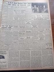 Yeni İstanbul Gazetesi - 13 Nisan 1956 - İsmet İnönü Başvekil Adnan Menderes'e Çok Sert Bir Cevap Verdi - Celal Bayar ve Adnan Menderes'in Dün Gezdiği Tesisler - Refik Halid Karay Yeni İstanbul'da - Mısır Fedaileri Telaviv'de Bir Mektebe Baskın Yaptı - Grace Kelly Dün Monaco'ya Vardı - Türk Hava Yolları İdare Meclisi Reisi Rıza Çerçel İstifa Etti - En Güzel Mevlid Bestesine 10 Bin Lira Vereceğiz - İstanbul Teknik Üniversitesi Sanat Kulübü Sahnesi - Siyasi Partiler Tarihimizde Müstakillik Hareketleri - 5. Türk Tarih Kurumu Çalışmalarına Başladı - Mimar Sinan'ın Heykeli Dün Merasimle Açıldı - Milano Fuarı Dün Resmen Açıldı - Radyo - Macarlarla İlk Güreş Yarın Akşam Yapılıyor - Muhittin Bulgurlu Fenerbahçe'den Çıkarıldı - Vasco Do Gama'nın Ankara Maçları - Brezilya Milli Maçı İçin Yapılan  Hazırlıklar - Milli Futbol Takımı Trieste Sahasında İtalyanlarla Birlikte