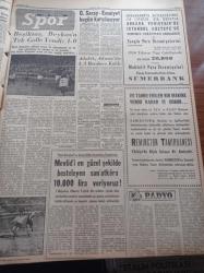 Yeni İstanbul Gazetesi - 23 Nisan 1956 - 37nci 23 Nisan'ı Bugün Bütün Milletçe Kutluyoruz - Danny Kaye Bir Fincan Türk Kahvesi İstiyorum Ama Zehirli Olmasın Dedi- Başvekil Adnan Menderes Bugün Geliyor - Kraliçe Dün Bulganin Ve Kruşçev'i Kabul Etti - Federal Almanya İle İlgili Yeni Ticaret Anlaşması - Merhum Şair İkbal - Halide Edip Adıvar - Elektrikli Tren Muamması - Kasım Gülek Beyazıt Konuşması - Cevat Dursunoğlu Otomobil Kazasında Yaralandı - Nureddin Baransel Büyük Elçiliğine Tayin Edilecek - Anadolu'da Büyük Su Tesisleri - Almanya'nın Jeep Siparişi - Beşiktaş Beykoz'u Tek Golle Yendi - Galatasaray Emniyet Bugün Karşılaşıyor - Sümerbank - Remington - Mithatpaşa Stadi