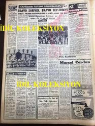 GÜNLÜK SPOR GAZETESİ - 29 EKİM 1958 - CUMHURİYETİMİZİN 35. YILI KUTLU OLSUN - MİLLİ TAKIM ROMANYA'DA - BEŞİKTAŞLI MUHALİFLERİN BASIN TOPLANTISI- REAL MADRİD, BARCELONA KARŞISINDA EZİLDİ, 4 - 0 - KOPA, RIAL, DI STEFANO - PUŞKAS, GENTLO - RAHMİ TURAN - M. REŞİD BAYBURD - SİNEMA VE TİYATRO SAYFASI - OSMANLI BANKASI REKLAMI - CAVLI ÇULFAZ - SEMİN TENGİZ - SELMA HASSAN - MUVAKKAR EKREM TALU - HAMİT KAPLAN - VEFASPOR - SPARTAK - GARNİZON, SARIYER'İ 3-1 YENDİ - ŞEREF KÖYLÜBAY
