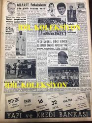 GÜNLÜK SPOR GAZETESİ - 4 KASIM 1958 - MÜŞTEREK BAHİS İKİNCİ DEVREDE BAŞLAYACAK MI? - GALATASARAY, BEŞİKTAŞ ANKARA'DA OYNAYACAK - EŞFAK AYKAÇ ''FUTBOL HANIM OYUNU DEĞİLDİR'' - REAL MADRİD TAM KADRO GELİYOR - OSMAN SOLAKOĞLU BASKETBOL MİLLİ TAKIM MENEJERİ OLUYOR - EKREM ÜNVERİR - ÇAVLI ÇULFAZ - SİNEMA, FİLM VE TİYATRO SAYFASI - İHSAN BİRİCİK - İSLAM ÇUPİ - MUVAKKAR EKREM TALU - ADNAN İNAN TEKRAR RİNGE DÖNÜYOR - YAPI VE KREDİ BANKASI REKLAMI - SZKELLY MUAMMASI - HASAN PAŞA FIRINI LALELİ - PUŞKAS