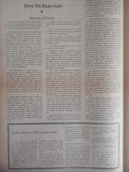 Ülkü Bir Ülkücü Öğretmenler Derneği Aylık Yayın Organı Dergisi - Eylül - Sayı:3 - Türk Öğretmeninin Görevi Milletinin İsteklerini Yerine Getirmektir - Ülkücü Derneklerde Müşterek Gayeler - Ders Yılı Başlarken - İbrahim Atalay - Şube Sayımız 268'e Ulaşmıştır - Milli Eğitim Bakanlığında Olumlu Gelişmeler - Meyak Çıkmazı - Mektupla Öğretim Yeniden Düzenlenecek - Sana Benim Gözümle Bamayanın - Yalçın Gökhan - Türk Öğretmeninin Görevi - Ülkücü Derneklerde Müşterek fotoğraf ve haberi - Tam Takım Dergi