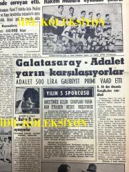 GÜNLÜK SPOR GAZETESİ - 14 KASIM 1958 - MADRİD'DEKİ FACİA - ŞÖHRETLİ REAL MADRİD KARA KARTALLARIN ŞAHANE MÜDAFAASINI GLADYATÖRCE HAREKETLERLE ANCAK İKİ DEFA YARABİLDİ, REAL MADRİD 2 - 0 BEŞİKTAŞ - GALATASARAY, ADALET MAÇI - SPARTAK, VEFASPOR'U 2-0 YENDİ - MUVAKKAR EKREM TALU - YILIN 5 SPORCUSU - EKREM ÜNVERİR - GRİPİN, NECEP AKAR HALEFLERİ GRİPİN VE OPON LABORATUVARI - M. RAŞİD BAYBURD - ÇAVLI ÇULFAZ - BOKS MİLLİ TAKIMIMIZ 1959 YILINDA İRLANDA, İTALYA, ROMANYA VE AVUSTURYA İLE KARŞILAŞACAK - MAHDUT MES'ULİYETLİ