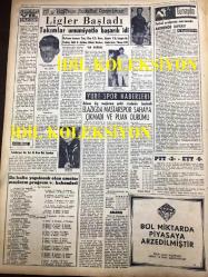 GÜNLÜK SPOR GAZETESİ - 14 KASIM 1958 - MADRİD'DEKİ FACİA - ŞÖHRETLİ REAL MADRİD KARA KARTALLARIN ŞAHANE MÜDAFAASINI GLADYATÖRCE HAREKETLERLE ANCAK İKİ DEFA YARABİLDİ, REAL MADRİD 2 - 0 BEŞİKTAŞ - GALATASARAY, ADALET MAÇI - SPARTAK, VEFASPOR'U 2-0 YENDİ - MUVAKKAR EKREM TALU - YILIN 5 SPORCUSU - EKREM ÜNVERİR - GRİPİN, NECEP AKAR HALEFLERİ GRİPİN VE OPON LABORATUVARI - M. RAŞİD BAYBURD - ÇAVLI ÇULFAZ - BOKS MİLLİ TAKIMIMIZ 1959 YILINDA İRLANDA, İTALYA, ROMANYA VE AVUSTURYA İLE KARŞILAŞACAK - MAHDUT MES'ULİYETLİ
