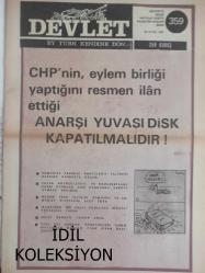 Devlet Milliyetçi Siyasi Haftalık Gazetesi - 20 Eylül 1976 - Sayı:359 - CHP'nin, Eylem Birliği Yaptığını Resmen İlan Ettiği Anarşi Yuvası Disk Kapatılmalıdır! - Kooperatif Elemanları Bilgisizlikten Kurtarılmalıdır - Sadık Cemile - Lahey Adalet Divanı Yunanistan'ın İsteğini Kabul Etmedi - Ülkücü Memurlar Derneği'nin PTT'ye Verdiği Evrakın Tahrip Edildiği Açıklandı - Ergenekon Mektupları - Cezmi Kırımlıoğlu - 12 Ada'yı Kaybeden Kahraman - Felsefi Doktrinler - Süleyman Hayri Bolay - Türk Milliyetçiliği Fikir Sistemi - Ayhan Tuğcugil - Maocular Olay Çıkarmaya Hazırlanıyor - Kooperatifler Bakanlığı Kurulması Fikri CHP'ye Ait Değildir - Ahmet Uzel - Okul ve Öğretmen Meselesi Batı Trakya Türk'ünün Ayrı Bir Çilesidir - Ankara Aydınlar Ocağı ve ANDA İftar Yemeği Verdi - Sol Kuruluşlar Dışarda, CHP Meclis İçinde ''Eylem'' Yaparak DGM Kanununu Engellemeye Çalışıyorlar fotoğraf ve haberi - Tam Takım Gazete