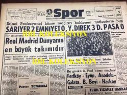 GÜNLÜK SPOR GAZETESİ - 23 KASIM 1958 - FENERBAHÇE, ADALET'İ GÜÇLÜKLE 1-0 YENEBİLDİ, TEK GOLÜ LEFTER KAYDETTİ - BEŞİKTAŞ - VEFA MAÇI - REAL MADRİD DÜNYANIN EN BÜYÜK TAKIMIDIR - REBİİ ERKAL İSTİFA ETTİ - GALATASARAY 2 - 1 ALTAY - MUVAKKAR EKREM TALU - NEJAT ALTAV - VELİ AKBAŞLI - ALTAY YENİ BİR İTALYAN ANTRENÖRÜ GETİRİYOR - ÇAVLI ÇULFAZ - DOĞUBANK - ÖMER İŞCAN - FARUK ARABOĞLU - KIZ OKULLARI İLK KIR KOŞUSU - AMATÖR KÜME MAÇLARI - ATİLLA KARSAN - RİAL - PERTEV TUNASELİ - TÜRK TİCARET BANKASI