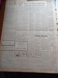 Vatan Gazetesi - 1 Ekim 1949 - Cumhurbaşkanı İsmet İnönü İç Ve Dış Siyaseti Açıkladı - Macaristan Da Yugoslavya İle Dostluk Paktını Feshetti - Gökten İnmeyen Ayetler - Doktor Lütfi Kırdar - Doktor Behçet Uz - Bursa Valisi Haşim İşcan - 1949 50 Marshall Yardım Programı- Berlin Oteli Yazan Vicki Baum Yazı Dizisi - Başbakan Şemsettin Günaltay - Altın Stoku Azalıyor - Çaykovski'nin Bir Eseri Bulundu - Atom Enerjisinin Kontrolü Müzakeresi- Atlas Sineması - Melek Sineması - Meşhur Şekerci Ali Muhiddin Hacı Bekir - Ordu Atı Şampiyonası Konkur Komple Yarışması - En Son Çıkan Türkçe Plaklar - Çapamarka - Henley Lastikleri - Meşhur Devry Sinema Makinaları