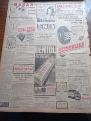 Vatan Gazetesi - 8 Eylül 1949 - Demokrat Parti'nin Başbakan Şemsettin Günaltay'a Cevabı - Adnan Menderes - Celal Bayar - Yeni Bir Senirkent Hadisesi - İsmet İnönü Mareşal Fevzi Çakmak'ı Ziyarete Gitti - Lütfi Kırdar - Adalet Sarayı Projesine İtiraz - Habeşistan Mareşal Badoglio  İle Graziani'yi İtalya'dan İstedi - Berlin Oteli Yazan Vicki Baum Yazı Dizisi - Rüştü Diktürk Tahliye Edildi - Feridun Fazıl Tülbentçi - Bernard Shaw - İkinci Büyük Hidroelektrik Tesisatı - Nuh'un Gemisi Ağrı'da Değil Cudi Dağı'ndaymış - Hitler Rusya'yı İstilaya Nasıl Karar Vermişti - Mussolini- Dentol Antiseptik Diş Macunu - Derman Ağrı Kesici - Hasan Kolonyası Losyonları Parfümleri - Droja Briyantini - Seiberling Kamyon Lastikleri - Şişli Terakki Lisesi - Devakin