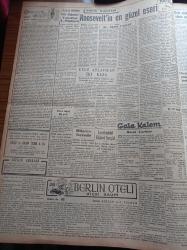 Vatan Gazetesi - 13 Eylül 1949 - İmar Bankasından İstediğiniz Kredi - Dışişleri Bakanı Necmettin Sadak Dün Geldi - Sakallı Vatan Haini Aslan Humbaracı Tekrar Sahnede - Filibe Konsolosluğumuzda Patlayan Bomba Hadisesi - Raman Petrolü Borularla İskenderun'a Sevkedilecek - İsrail Başbakanı Ben Gurion'a Suikast Teşebbüsü - Demokrat Parti Başkanı Celal Bayar - Roosevelt'in En Güzel Eseri - Hüsrev Gerede - Berlin Oteli Yazan Vicki Baum Yazı Dizisi - İlk Alman Cumhurbaşkanı Hür Demokratlardan Theodor Heuss Seçildi - Kremlin'in En Büyük Derdi Tito - Ankara Radyosundan Kurtulup İstanbul Radyosuna Kavuşanlar - Atina Hadiseleri Ve Burhan Felek - Sylvania Floresan - Ali Muhiddin Hacı Bekir - Arı Pirinç Unu - Hasan Kolonyası Losyonları Parfümleri - Tungsram Ampulleri