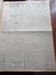 Vatan Gazetesi - 13 Eylül 1949 - İmar Bankasından İstediğiniz Kredi - Dışişleri Bakanı Necmettin Sadak Dün Geldi - Sakallı Vatan Haini Aslan Humbaracı Tekrar Sahnede - Filibe Konsolosluğumuzda Patlayan Bomba Hadisesi - Raman Petrolü Borularla İskenderun'a Sevkedilecek - İsrail Başbakanı Ben Gurion'a Suikast Teşebbüsü - Demokrat Parti Başkanı Celal Bayar - Roosevelt'in En Güzel Eseri - Hüsrev Gerede - Berlin Oteli Yazan Vicki Baum Yazı Dizisi - İlk Alman Cumhurbaşkanı Hür Demokratlardan Theodor Heuss Seçildi - Kremlin'in En Büyük Derdi Tito - Ankara Radyosundan Kurtulup İstanbul Radyosuna Kavuşanlar - Atina Hadiseleri Ve Burhan Felek - Sylvania Floresan - Ali Muhiddin Hacı Bekir - Arı Pirinç Unu - Hasan Kolonyası Losyonları Parfümleri - Tungsram Ampulleri